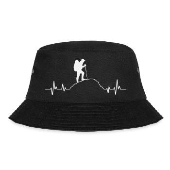 hiking heartbeat - Bucket Hat - black - Front - Lela (165cm)