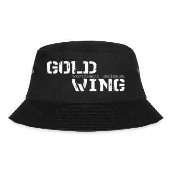Motorrad Biker Spruch Goldwing GL1800 was sonst - Bucket Hat - Schwarz - Vorne - Lela (165cm)