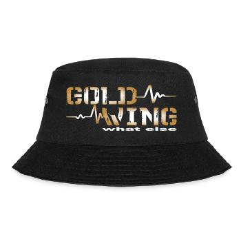 Motorrad Biker Spruch Goldwing GL1800 was sonst - Bucket Hat - Schwarz - Vorne - Lela (165cm)