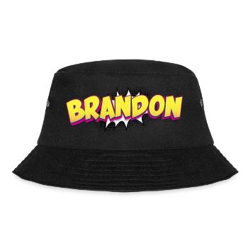 Brandon benutzerdefinierter Name Comic-Stil Pop-Art, - Bucket Hat - Schwarz - Vorne - Lela (165cm)