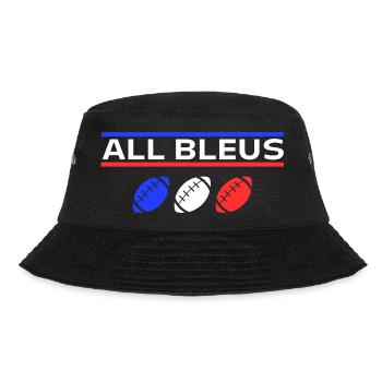 ALL Bleu Tee shirt Humour Rugby Français - Bob - noir - Devant - Lela (165cm)