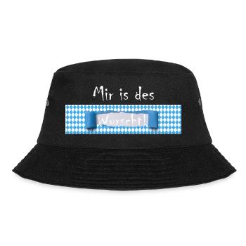 Mir is des Wurscht Bayern Humor Dialect - Bucket Hat - black - Front - Lela (165cm)