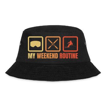 Lustiges Ski Wochenende - Bucket Hat - Schwarz - Vorne - Lela (165cm)