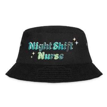 Night shift nurse - Bucket Hat - black - Front - Lela (165cm)