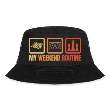 Schach Wochenende - Bucket Hat - Schwarz - Vorne - Lela (165cm)