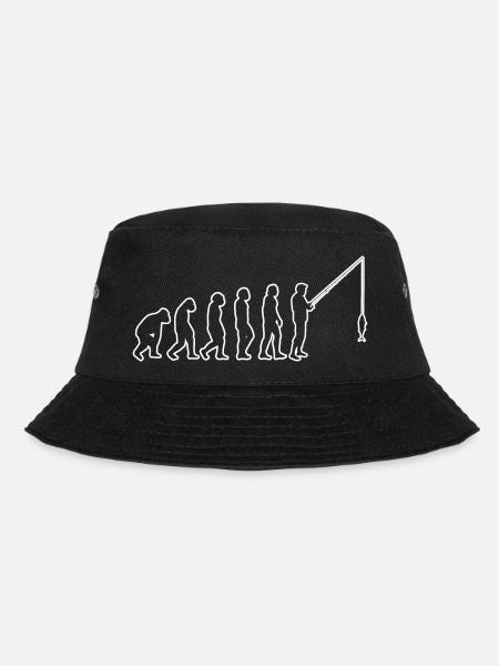 Angeln Angelsport Angler Angelhaken Fischen - Bucket Hat - Schwarz