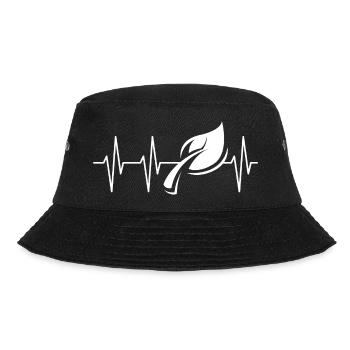 heartbeat, green, leaf, forest, icon, pulse, graphic - Bucket Hat - black - Front - Lela (165cm)