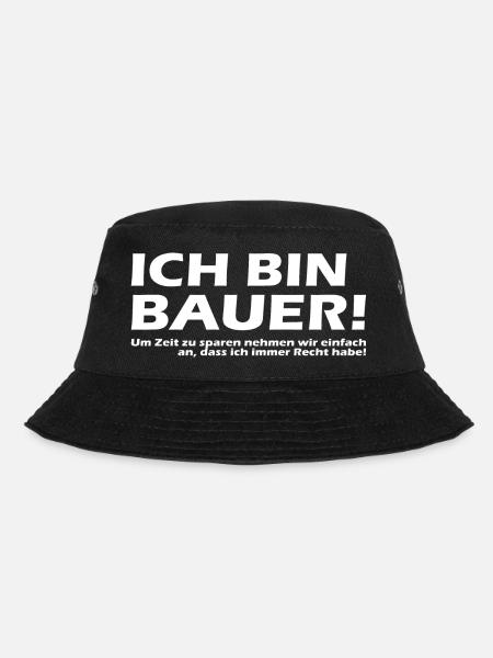 Ich bin Bauer! - Bucket Hat - Schwarz