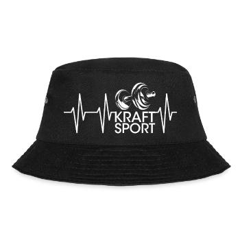 pulse gym weights weight training heartbeat curls icon - Bucket Hat - black - Front - Lela (165cm)