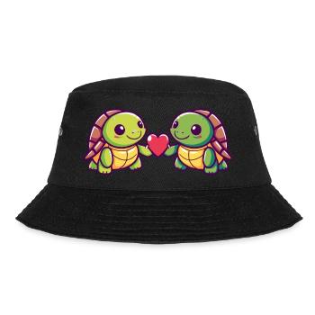 Tortue Couple Amour Couple Amoureux - Bob - noir - Devant - Lela (165cm)