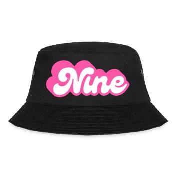 Nine Birthday - 9th Birthday Retro Pink - Bucket Hat - black - Front - Lela (165cm)