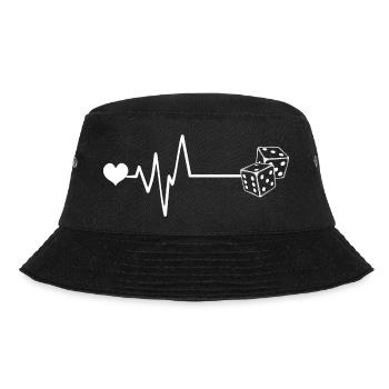 Dice Casino Pulse Heart Love - Bucket Hat - black - Front - Lela (165cm)