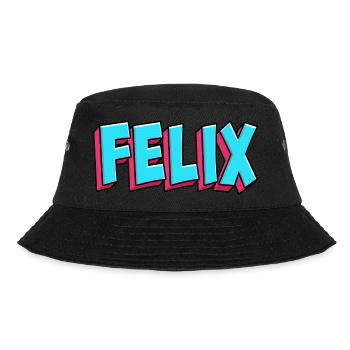 Namen Motiv: Felix - Bucket Hat - Schwarz - Vorne - Lela (165cm)