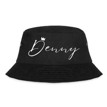 Denny Name König T-Shirt Geschenk Männer - Bucket Hat - Schwarz - Vorne - Lela (165cm)