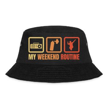 Break Dancer Wochenendroutine - Bucket Hat - Schwarz - Vorne - Lela (165cm)