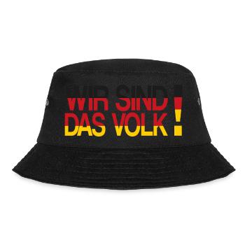 Wir sind das Volk - Bucket Hat - Schwarz - Vorne - Lela (165cm)