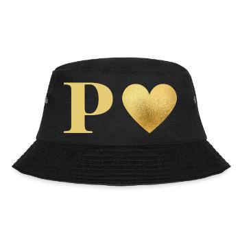 Letter p golden heart - Bucket Hat - black - Front - Lela (165cm)