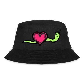 Snail 02 - Bucket Hat - black - Front - Lela (165cm)