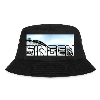 Singen Schnee überlappend modern Januar - Bucket Hat - Schwarz - Vorne - Lela (165cm)