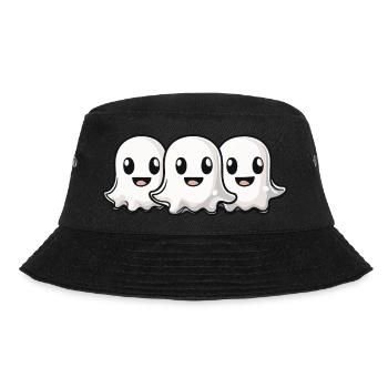Geister Halloween Niedlich - Bucket Hat - Schwarz - Vorne - Lela (165cm)