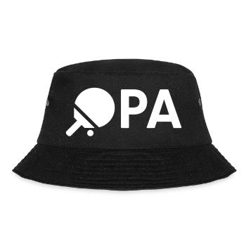 Opa Tischtennis Geschenkidee Großvater Ping-Pong - Bucket Hat - Schwarz - Vorne - Lela (165cm)