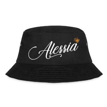 Alessia Name für Frauen Kinder Kleinkinder - Alessia - Bucket Hat - Schwarz - Vorne - Lela (165cm)