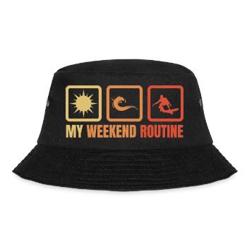 Surfer Wochenendroutine - Bucket Hat - Schwarz - Vorne - Lela (165cm)