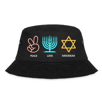Hanukkah Chanukkah Hanukah - Bucket Hat - Schwarz - Vorne - Lela (165cm)