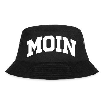 MOIN – Norddeutsch im College-Style - Bucket Hat - Schwarz - Vorne - Lela (165cm)