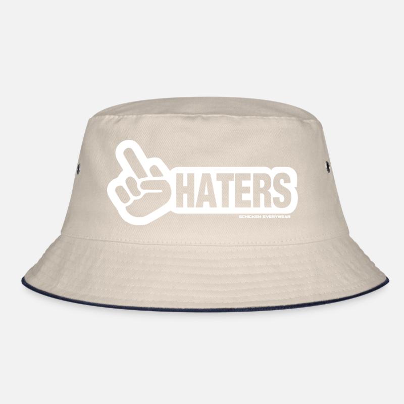 Haters Peace Zeichen Design Bucket Hat