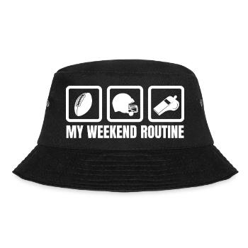 Mein Football Wochenend-Rhythmus - Bucket Hat - Schwarz - Vorne - Lela (165cm)