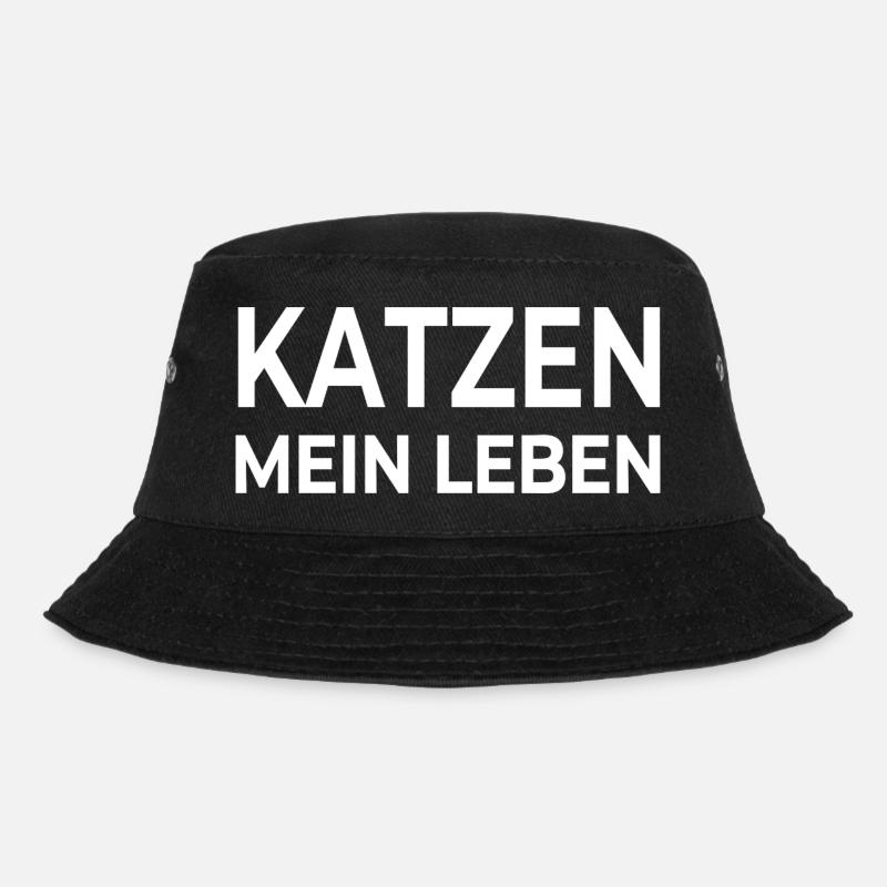 Katzen - Bucket Hat - Schwarz