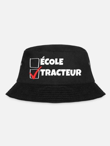 Kleiner Bauer Humor Traktor Kind - Bucket Hat - Schwarz