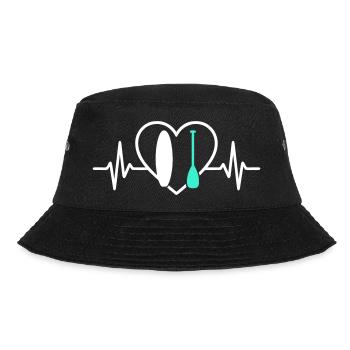 Paddel SUP Herz Surf Ocean Wave - Bucket Hat - Schwarz - Vorne - Lela (165cm)