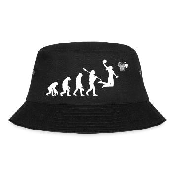 Evolution of Basketball Female Athlete Player - Bucket Hat - black - Front - Lela (165cm)