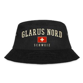 Glarus Nord Swiss Vintage Emblem - Bucket Hat - black - Front - Lela (165cm)