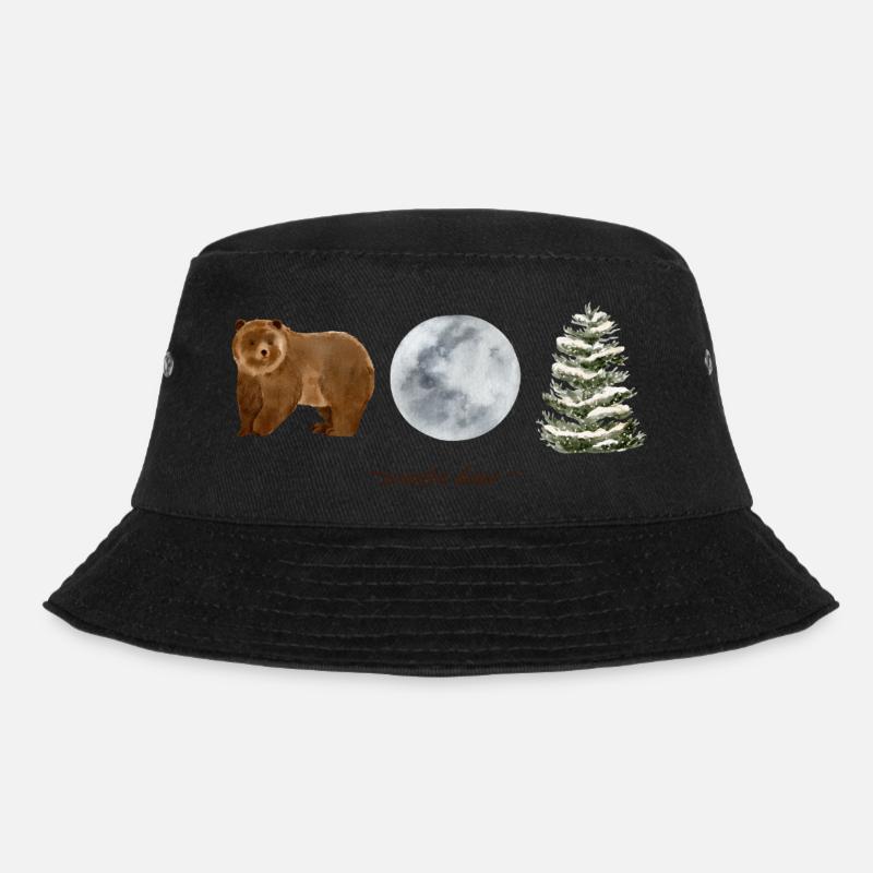 Winter Bear - Bucket Hat - black