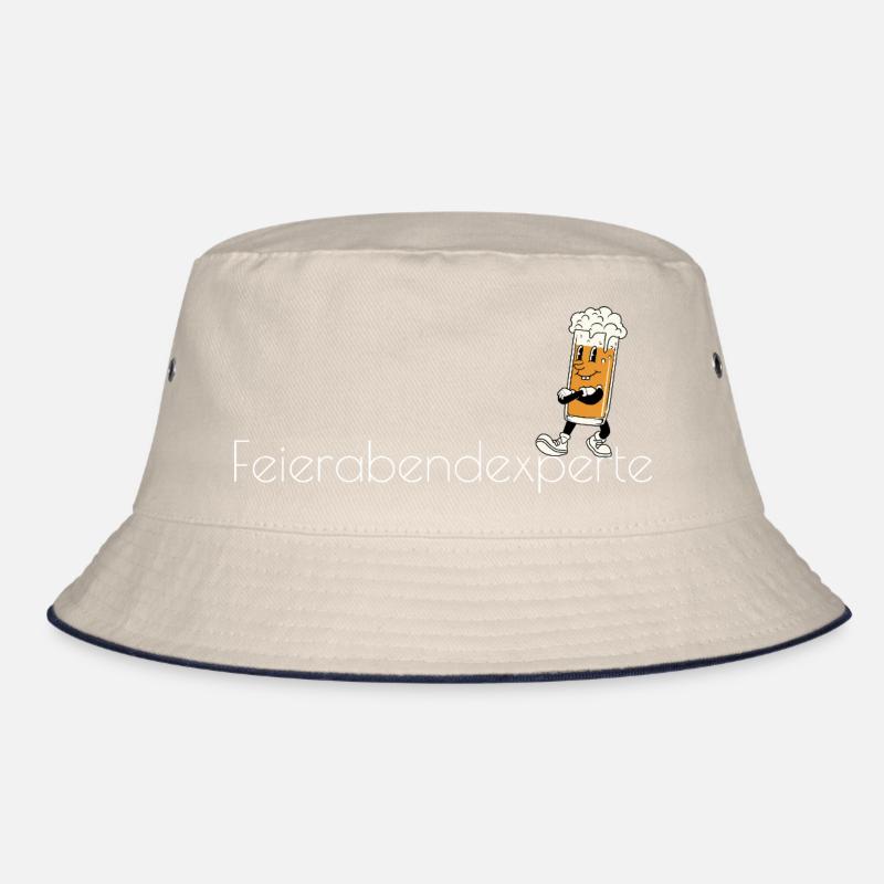 Feierabendexperte Bierheld Cartoon Bucket Hat