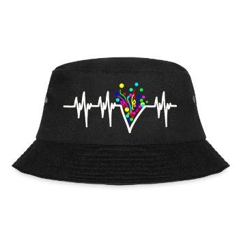 Heartbeat Konfetti Karneval Party - Bucket Hat - Schwarz - Vorne - Lela (165cm)
