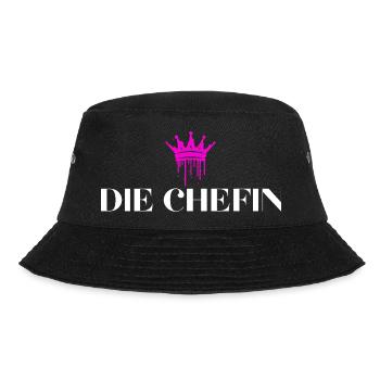 Die Chefin Krone Chefin Geschenke - Bucket Hat - black - Front - Lela (165cm)