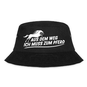 Aus dem Weg ich muss zum pferd - Bucket Hat - Schwarz - Vorne - Lela (165cm)