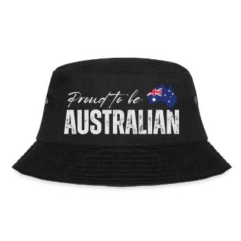 Stolzer Australier, australischer Patriot - Bucket Hat - Schwarz - Vorne - Lela (165cm)