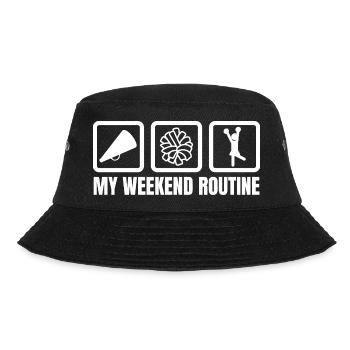 Meine Wochenendroutine - Bucket Hat - Schwarz - Vorne - Lela (165cm)