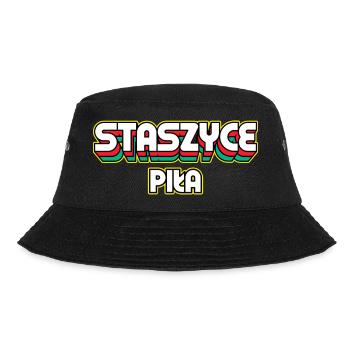 Staszyce Piła. Name des Retro-Bezirks - Bucket Hat - Schwarz - Vorne - Lela (165cm)