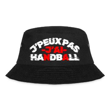 Ich kann nicht, ich habe Handball | Handball-T-Shirt Brummen - Bucket Hat - Schwarz - Vorne - Lela (165cm)