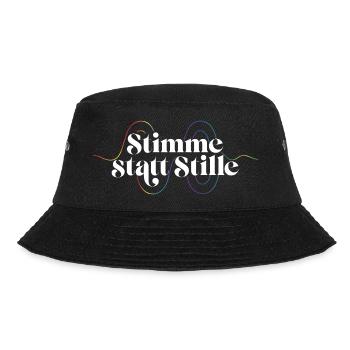 Stimme Statt Stille Shirt Für Aktivisten Toleranz - Bucket Hat - Schwarz - Vorne - Lela (165cm)