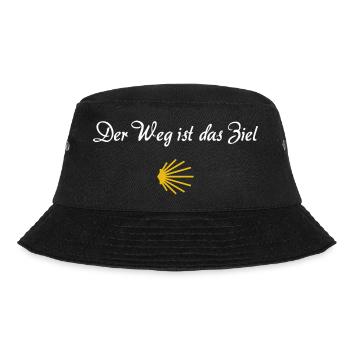 Der Weg ist das Ziel | Jakobsweg, Pilger, Santiago - Bucket Hat - Schwarz - Vorne - Lela (165cm)
