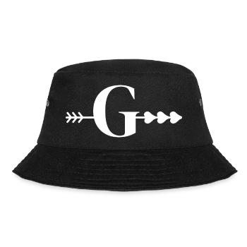 Letter g arrow heart - Bucket Hat - black - Front - Lela (165cm)
