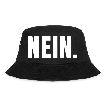 NEIN. | Klares Statement in Typografie - Bucket Hat - Schwarz - Vorne