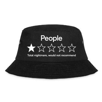 People One Star Total Nightmare würde das nicht empfehlen - Bucket Hat - Schwarz - Vorne